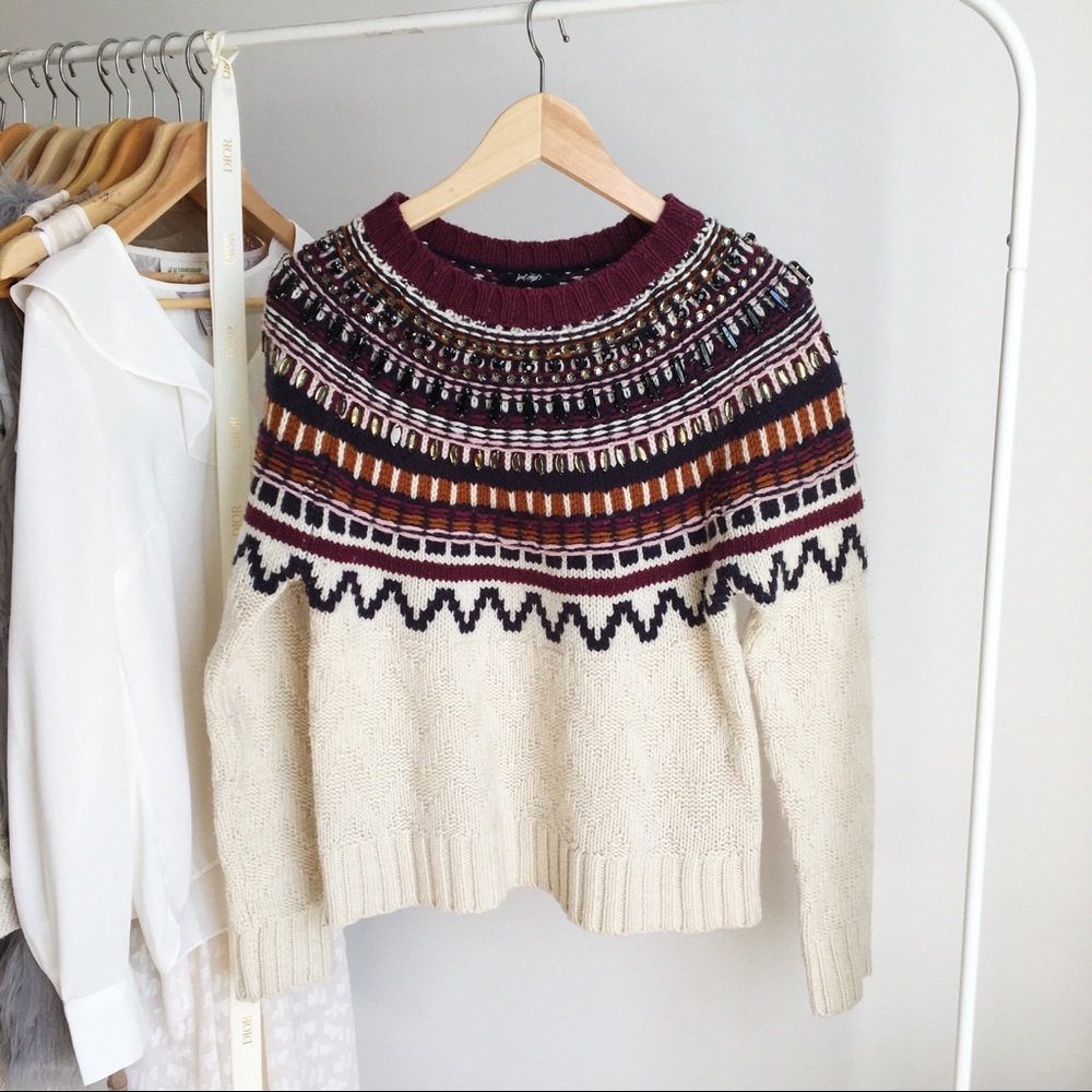 Lord & Taylor Wool Gemstones Sweater